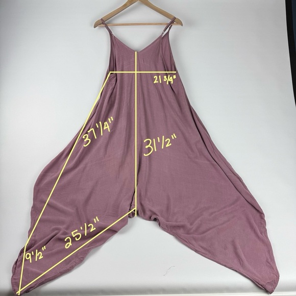 Daughters of Culture One-Size Boho Harem Jumpsuit – Mauve - Picture 5 of 5